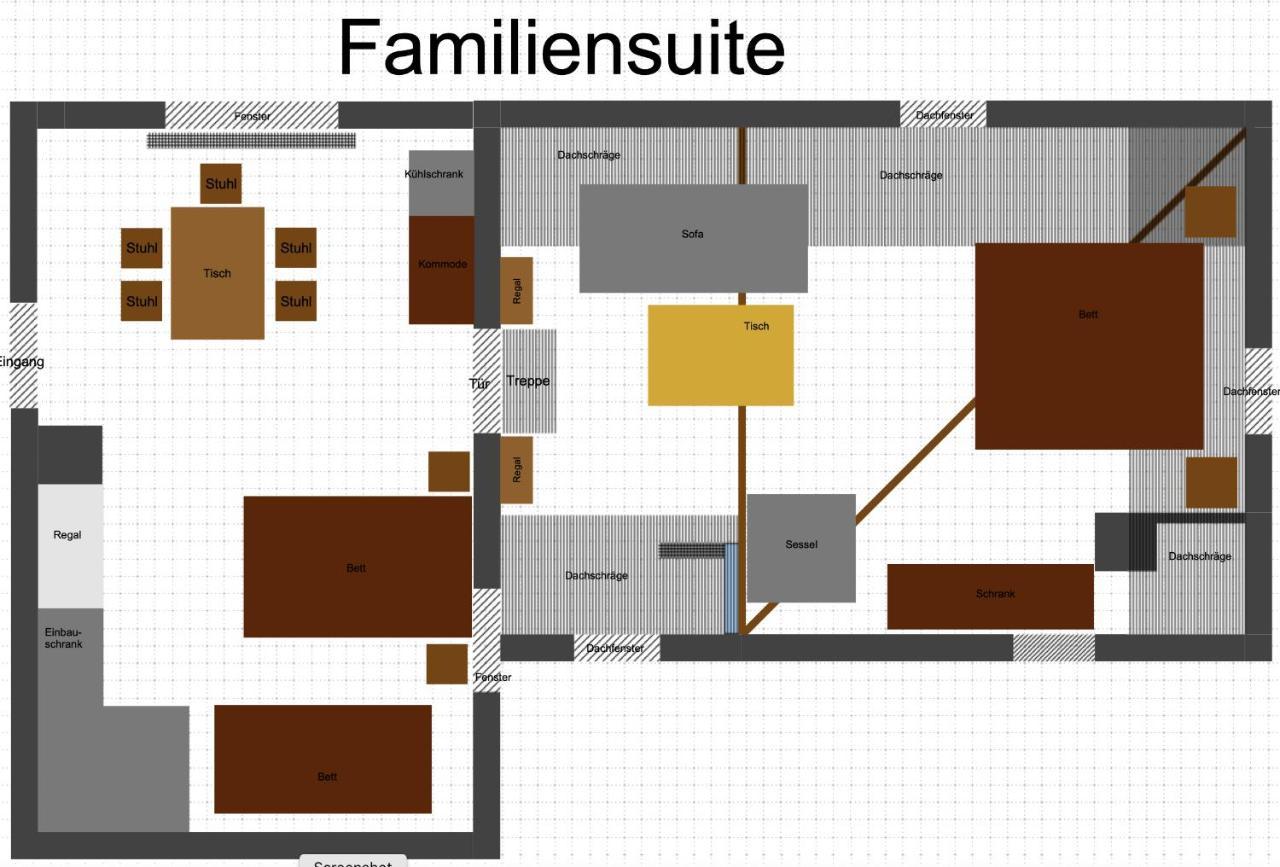 Familiensuite, Zwei Zimmer, Mitbenutzung Von Kueche Und Bad Rott Exterior photo